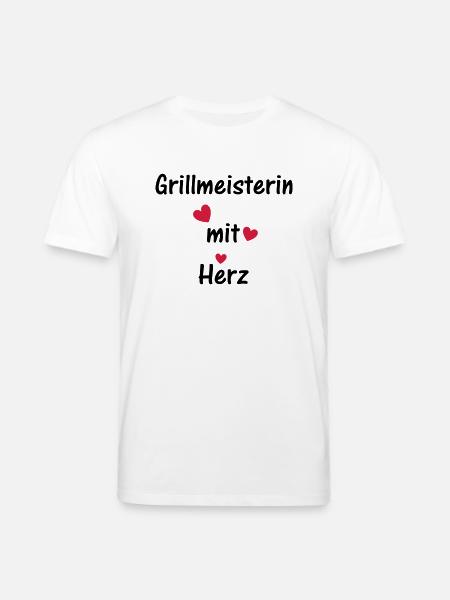 Grillmeisterin mit Herz - Stanley/Stella Unisex Bio-T-Shirt CREATOR  - Weiß