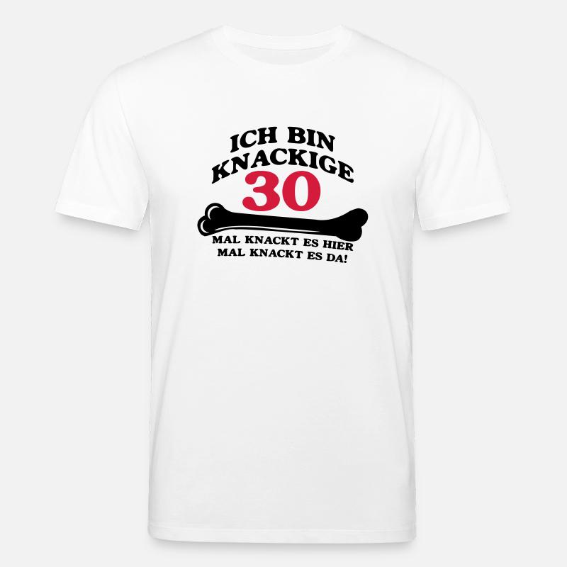 Anniversaire - je suis Crunchy 30 - T-shirt bio CREATOR Stanley/Stella Unisexe - blanc