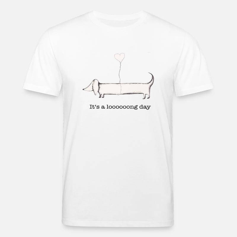 Dackel: it‘s a long day - Stanley/Stella Unisex Bio-T-Shirt CREATOR  - Weiß