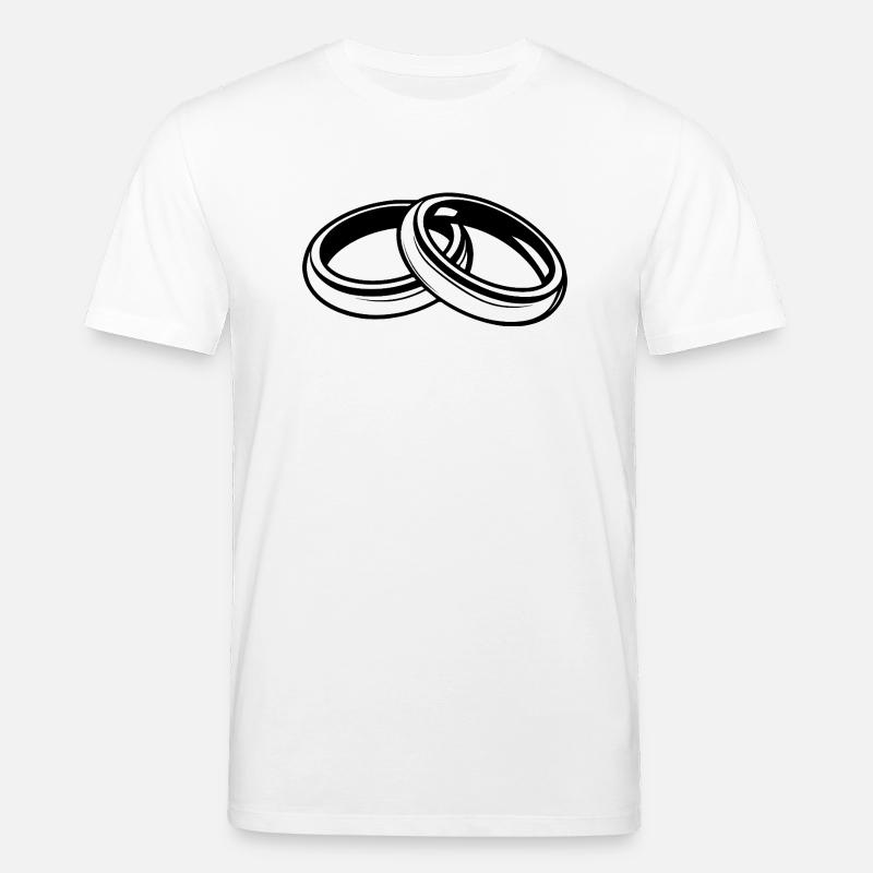 Eheringe Symbol Hochzeit - Stanley/Stella Unisex Bio-T-Shirt CREATOR - Weiß