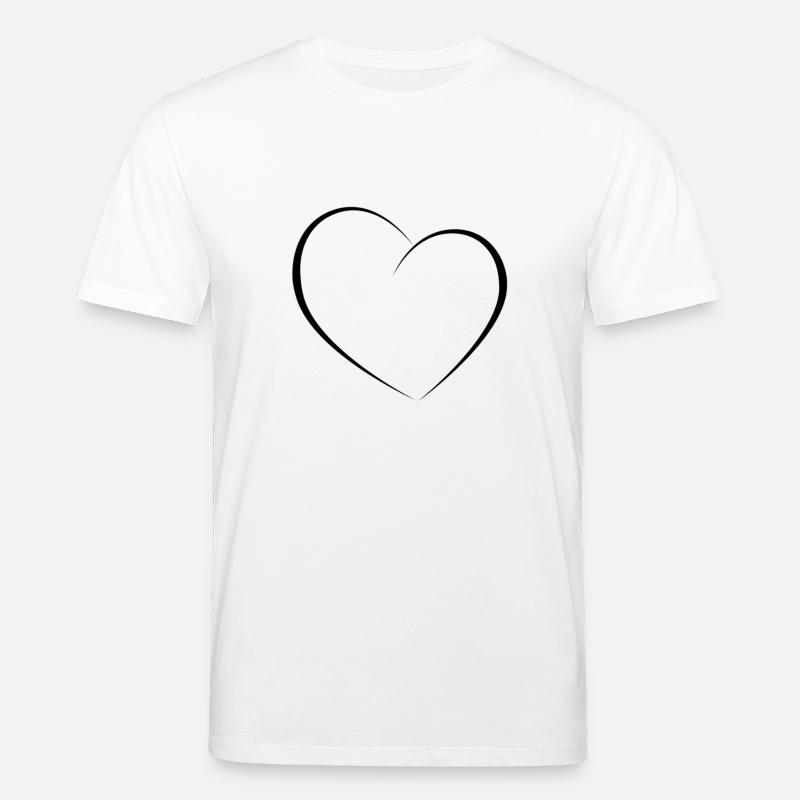 Heart BLACK - Stanley/Stella Unisex Bio-T-Shirt CREATOR  - Weiß