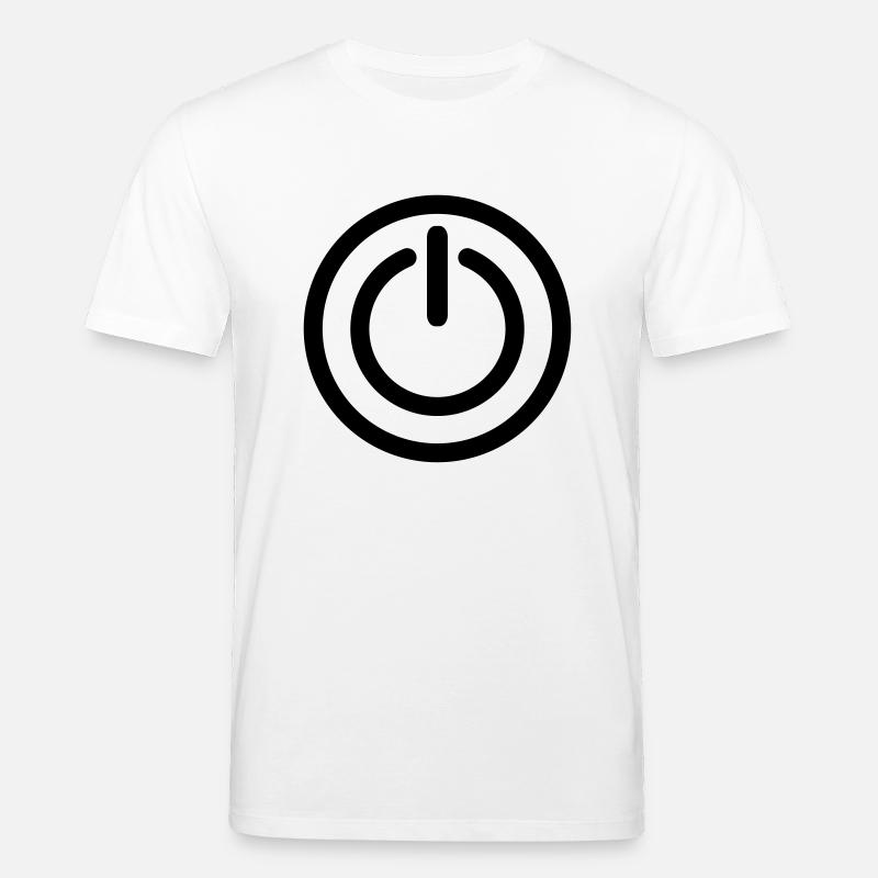 Power on Computer Button - T-shirt bio CREATOR Stanley/Stella Unisexe - blanc