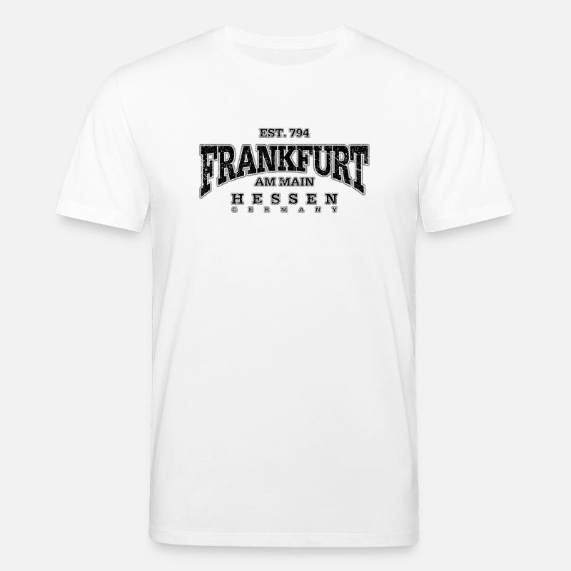 Francfort-sur-le-Main (à l'ancienne noir) - T-shirt bio CREATOR Stanley/Stella Unisexe - blanc