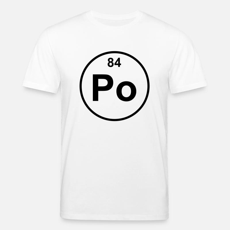 Element 84 - po (polonium) - Minimal - Stanley/Stella Unisex Bio-T-Shirt CREATOR  - Weiß