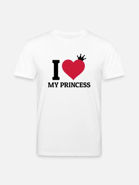 I love my Princess jag älskar min prinsessa - Ekologisk T-shirt CREATOR unisex från Stanley/Stella - vit