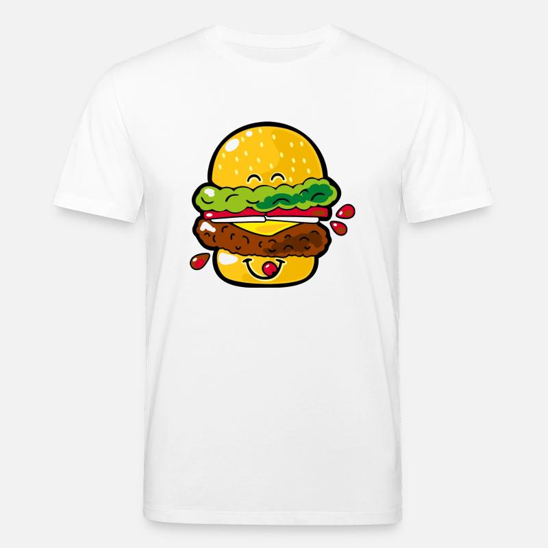 Smiley Hamburger - Stanley/Stella Unisex Bio-T-Shirt CREATOR  - Weiß
