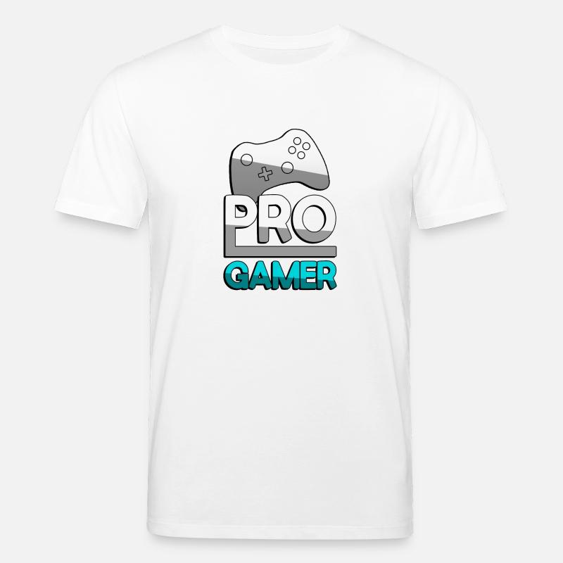 PRO GAMER (Türkis) + Controller - Gaming - Stanley/Stella Unisex Bio-T-Shirt CREATOR  - Weiß