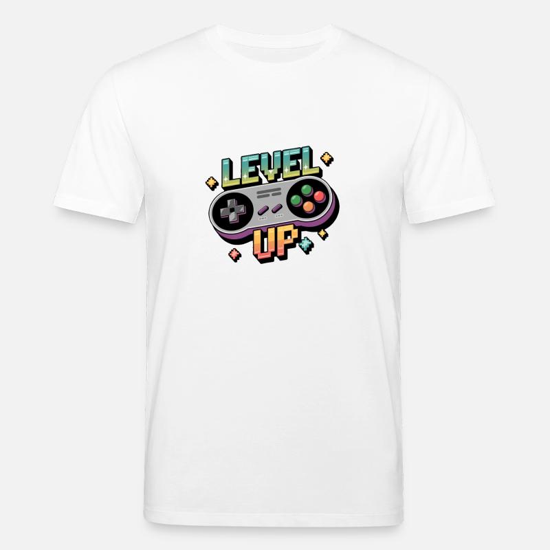 Level Up – Gaming Controller - Stanley/Stella Unisex Bio-T-Shirt CREATOR  - Weiß