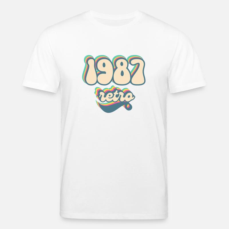 1987 Retro Geschenkidee - Stanley/Stella Unisex Bio-T-Shirt CREATOR  - Weiß