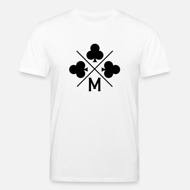Buchstabe m Glücksklee - Stanley/Stella Unisex Bio-T-Shirt CREATOR  - Weiß