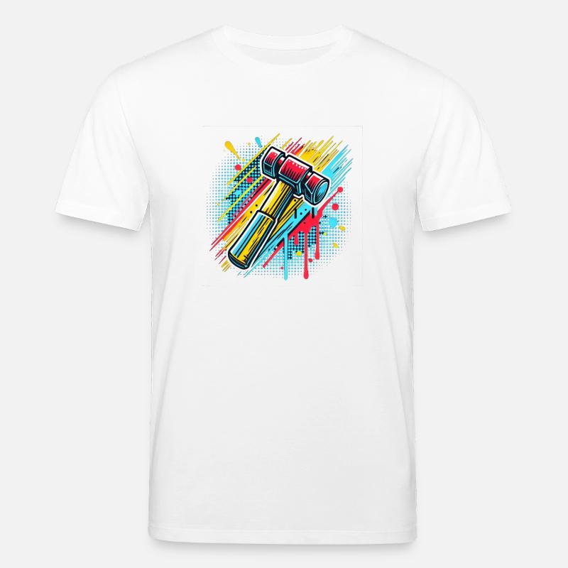 Hammer Typ Handwerker - Stanley/Stella Unisex Bio-T-Shirt CREATOR - Weiß
