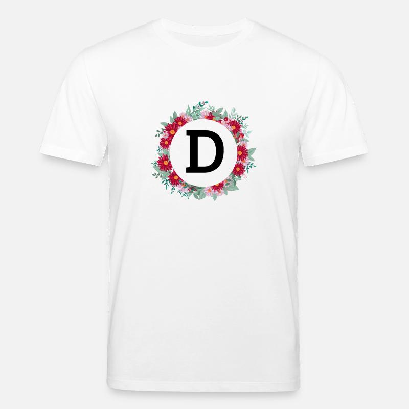 Blumenkrone Buchstabe - Stanley/Stella Unisex Bio-T-Shirt CREATOR  - Weiß