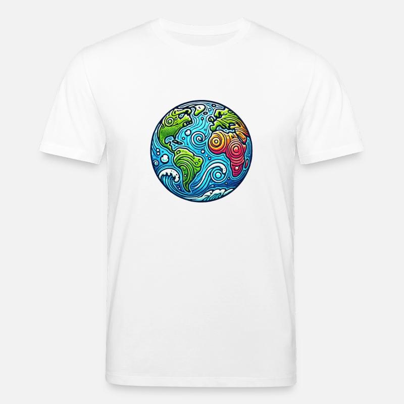 Erde Planet - Stanley/Stella Unisex Bio-T-Shirt CREATOR  - Weiß
