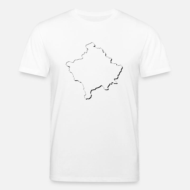 Carte du Kosovo comme plan - T-shirt bio CREATOR Stanley/Stella Unisexe - blanc