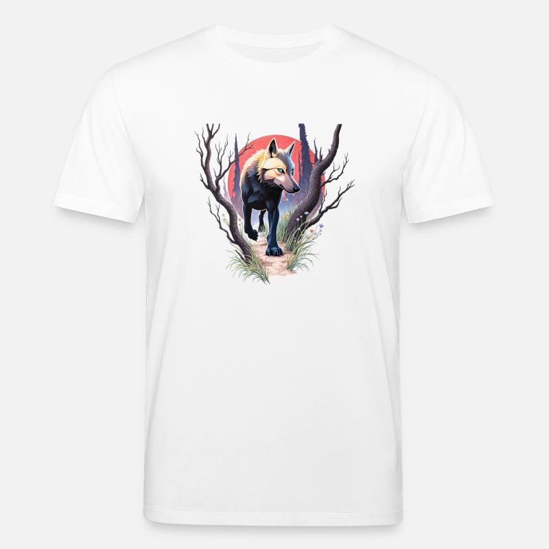 Wolf auf der Jagd - Stanley/Stella Unisex Bio-T-Shirt CREATOR  - Weiß