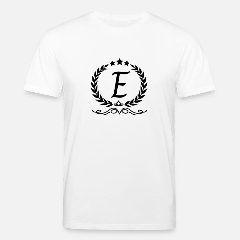 Krone mit Buchstabe e - Stanley/Stella Unisex Bio-T-Shirt CREATOR  - Weiß