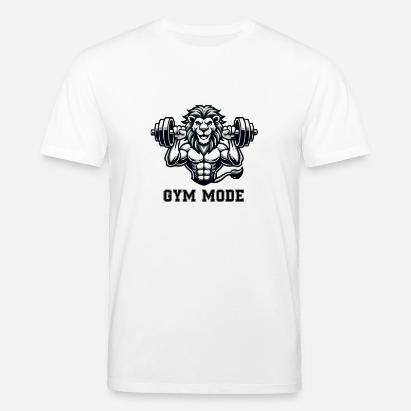 löwe bodybuilder tier - Stanley/Stella Unisex Bio-T-Shirt CREATOR  - Weiß