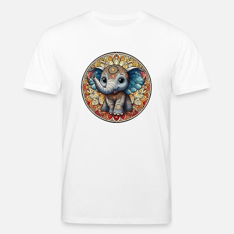 Indisches Mantra Elefant junior - Stanley/Stella Unisex Bio-T-Shirt CREATOR  - Weiß