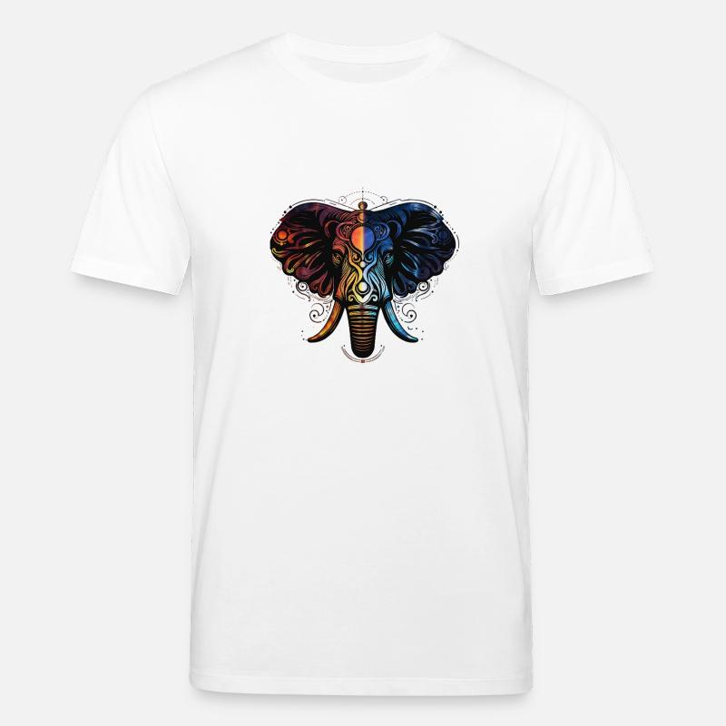 Éléphant Feu Eau - T-shirt bio CREATOR Stanley/Stella Unisexe - blanc