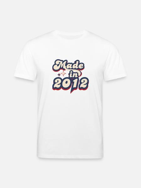 Made in 2012 retro - Stanley/Stella CREATOR Unisex Organic T-Shirt - white