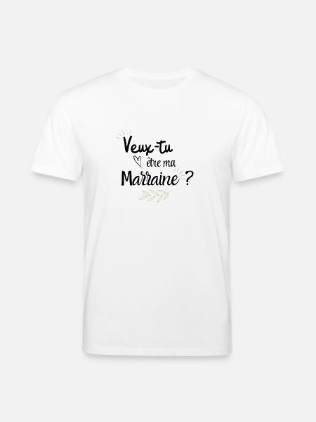 Veux tu être ma marraine - T-shirt bio CREATOR Stanley/Stella Unisexe - blanc