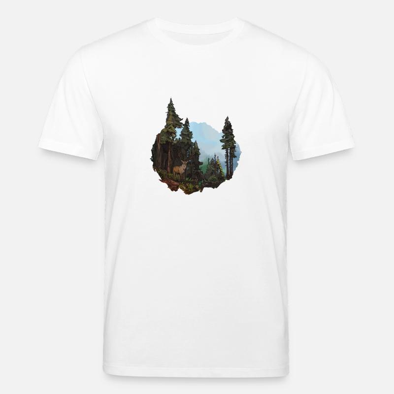 Das Reh und der Schwarzwald - Stanley/Stella Unisex Bio-T-Shirt CREATOR  - Weiß
