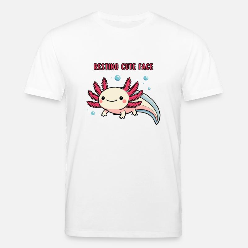 Axolotl - Resting cute face - Stanley/Stella Unisex Bio-T-Shirt CREATOR  - Weiß