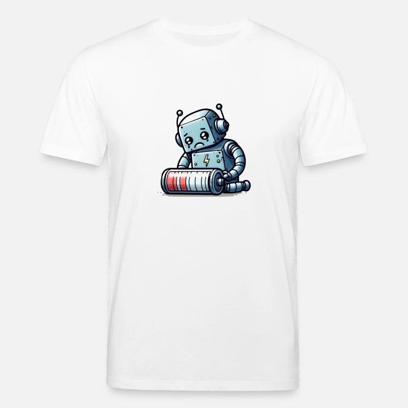 Robot Weak Battery Robo-Problems - T-shirt bio CREATOR Stanley/Stella Unisexe - blanc