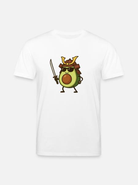 Avocado Samurai - Stanley/Stella CREATOR Unisex Organic T-Shirt - white