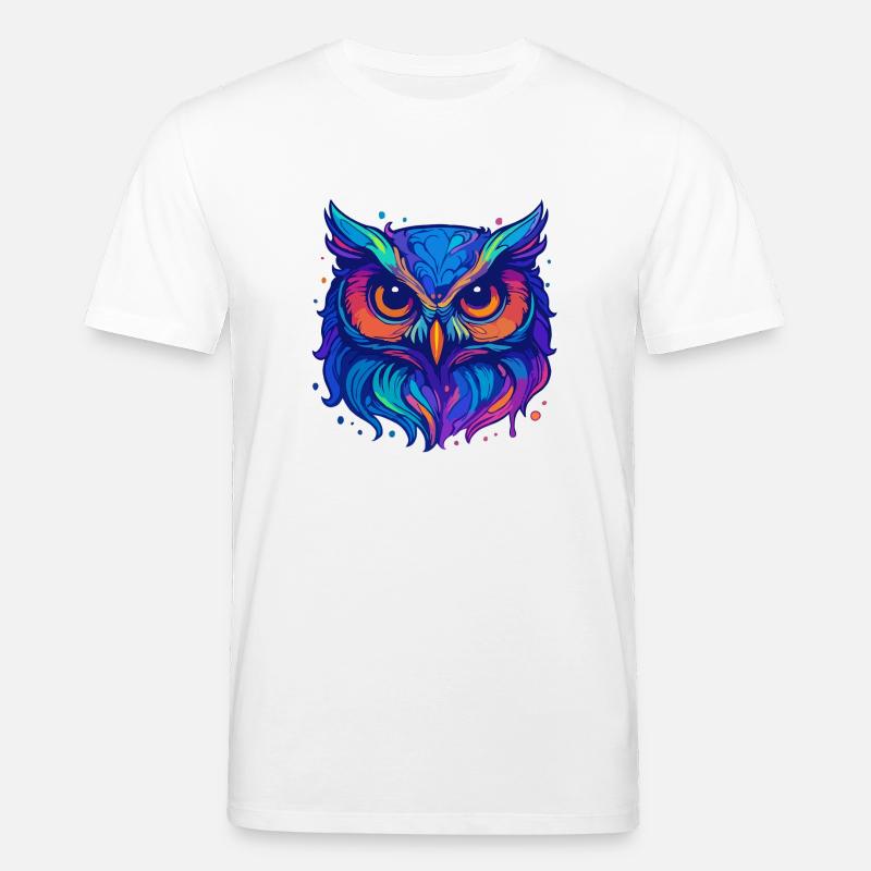 Neon-Eule - Stanley/Stella Unisex Bio-T-Shirt CREATOR  - Weiß