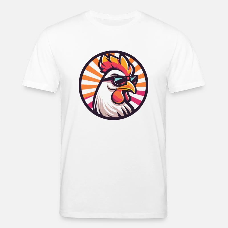 Huhn Comic Cool - Stanley/Stella Unisex Bio-T-Shirt CREATOR  - Weiß