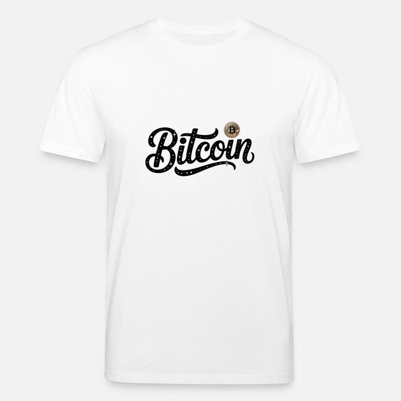 Bitcoin Logo - Crypto Coding Sticker - Stanley/Stella Unisex Bio-T-Shirt CREATOR  - Weiß