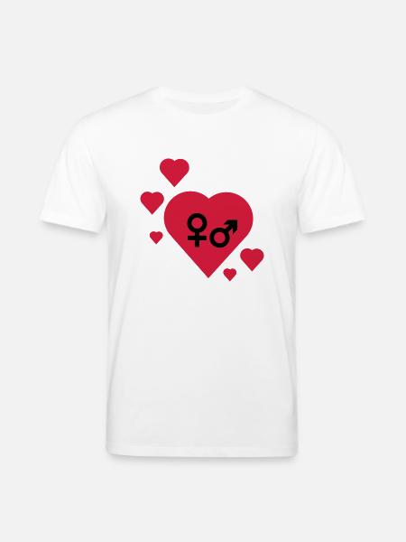 Symbole im Herz - Stanley/Stella Unisex Bio-T-Shirt CREATOR - Weiß