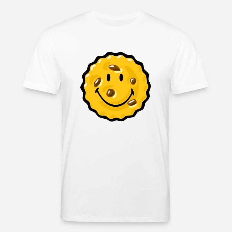 Smiley Chocklate Chip Biscuit - Stanley/Stella Unisex Bio-T-Shirt CREATOR  - Weiß