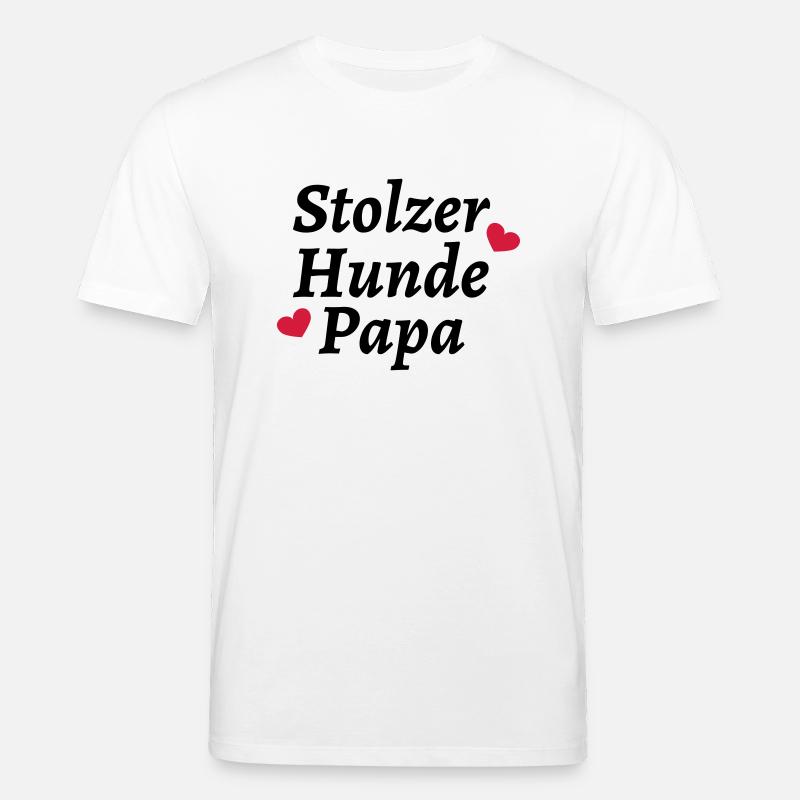 Stolzer Hunde Papa - Stanley/Stella Unisex Bio-T-Shirt CREATOR  - Weiß