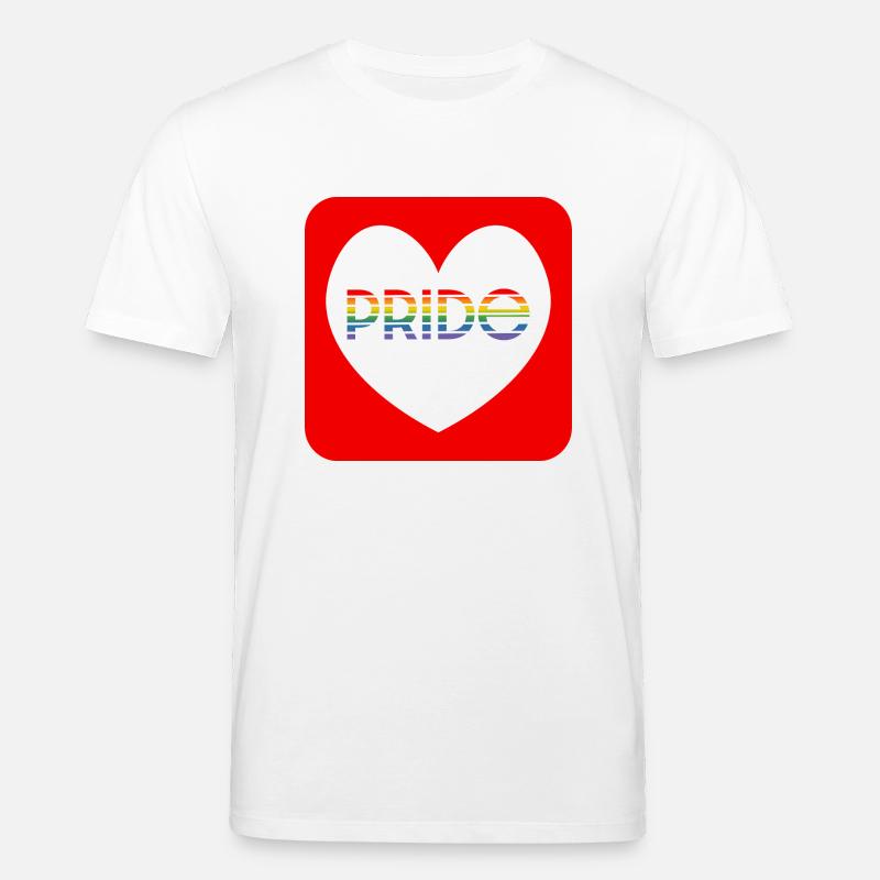 Pride rainbow heart - Stanley/Stella Unisex Bio-T-Shirt CREATOR  - Weiß