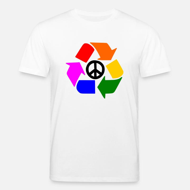 Friedenszeichen - Stanley/Stella Unisex Bio-T-Shirt CREATOR  - Weiß