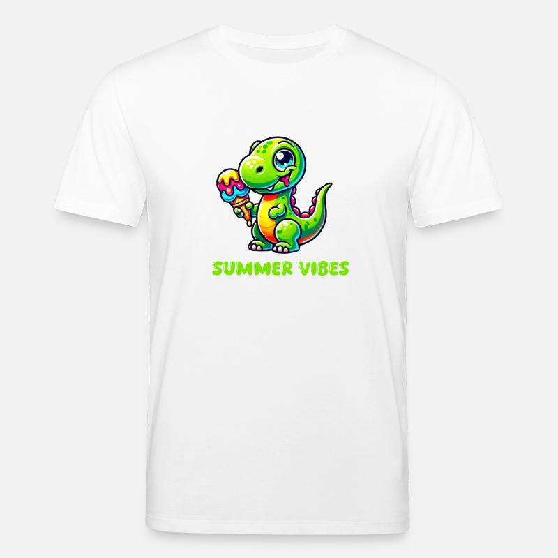 dino comic eis - Stanley/Stella Unisex Bio-T-Shirt CREATOR  - Weiß