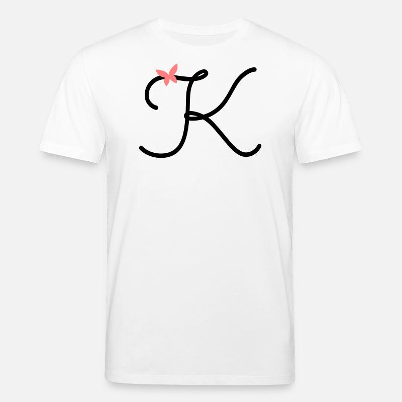 Buchstabe K Schmetterlingsbuchstabe - Stanley/Stella Unisex Bio-T-Shirt CREATOR  - Weiß