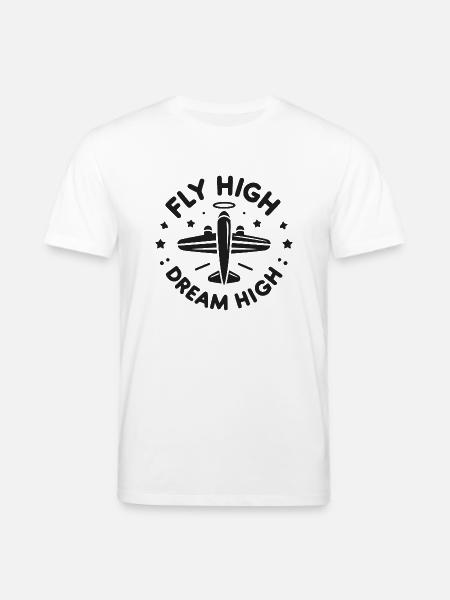 Fly High Dream High - Stanley/Stella CREATOR Unisex Organic T-Shirt - white