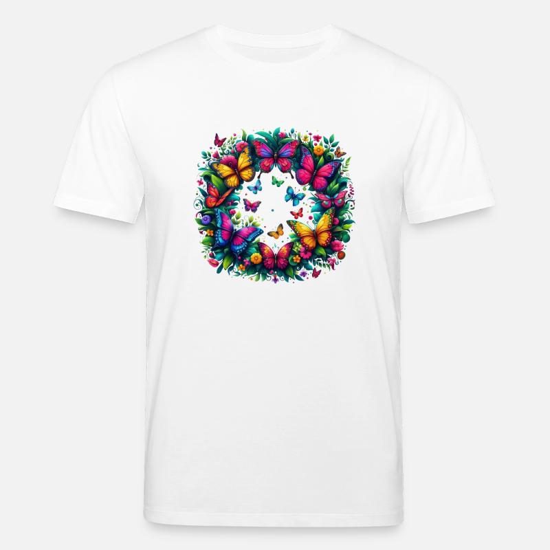 Papillons 3 - T-shirt bio CREATOR Stanley/Stella Unisexe - blanc
