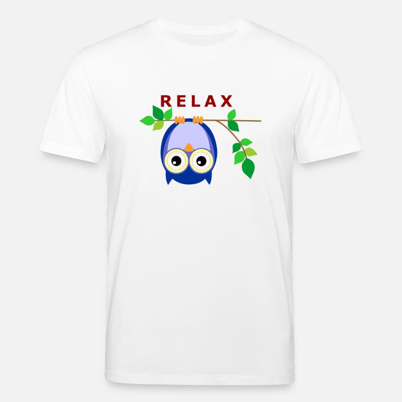 Eule - Relax - Stanley/Stella Unisex Bio-T-Shirt CREATOR  - Weiß