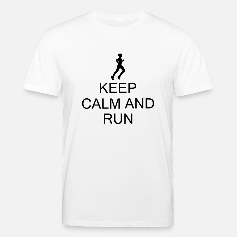 keep Calm and Run - Stanley/Stella Unisex Bio-T-Shirt CREATOR - Weiß