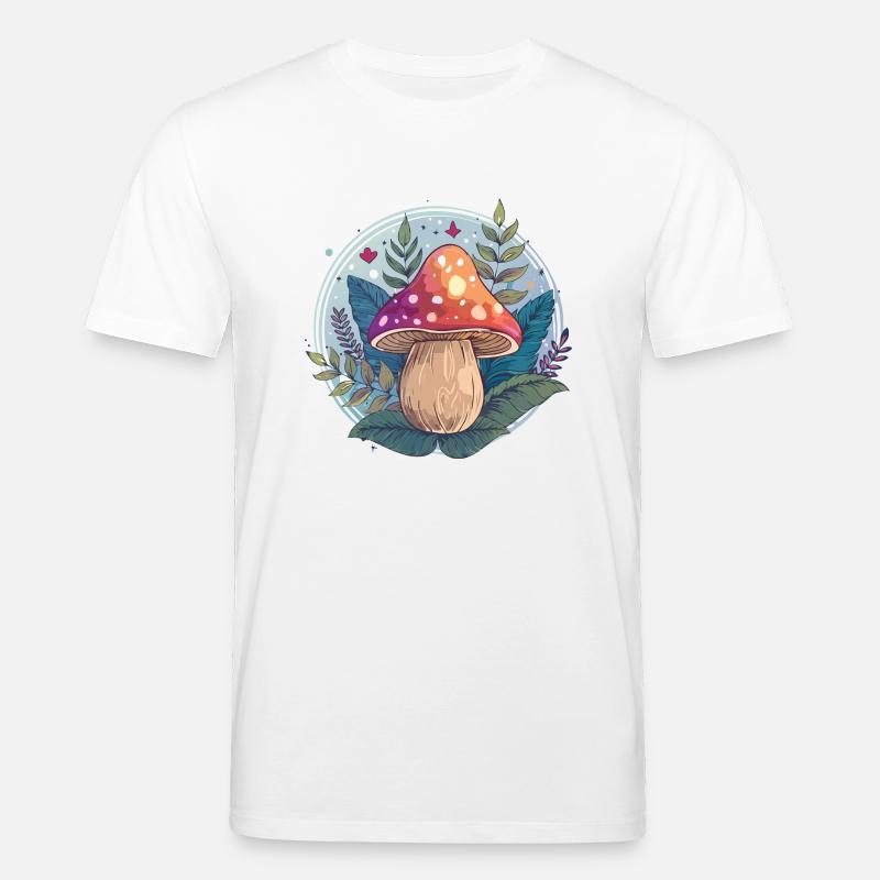 Flowers,toadstool,mushroom,forest,illustration - Stanley/Stella CREATOR Unisex Organic T-Shirt - white