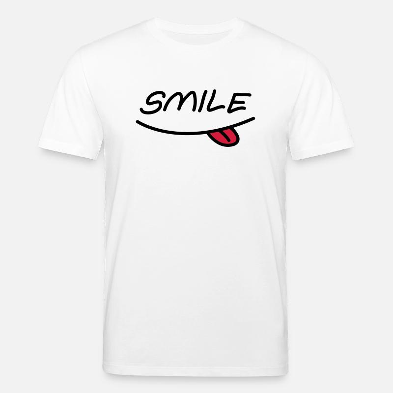 Smiley mund - Stanley/Stella Unisex Bio-T-Shirt CREATOR  - Weiß