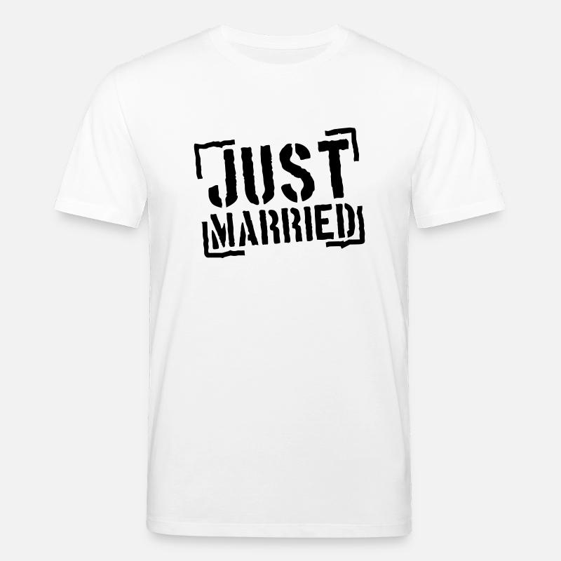 Just Married Stamp Design - Stanley/Stella Unisex Bio-T-Shirt CREATOR  - Weiß