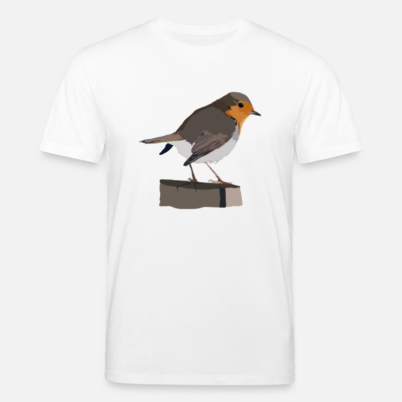 Rotkehlchen - Stanley/Stella Unisex Bio-T-Shirt CREATOR  - Weiß