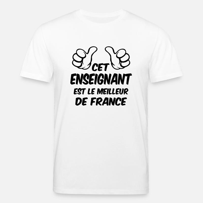 MEILLEUR ENSEIGNANT - T-shirt bio CREATOR Stanley/Stella Unisexe - blanc