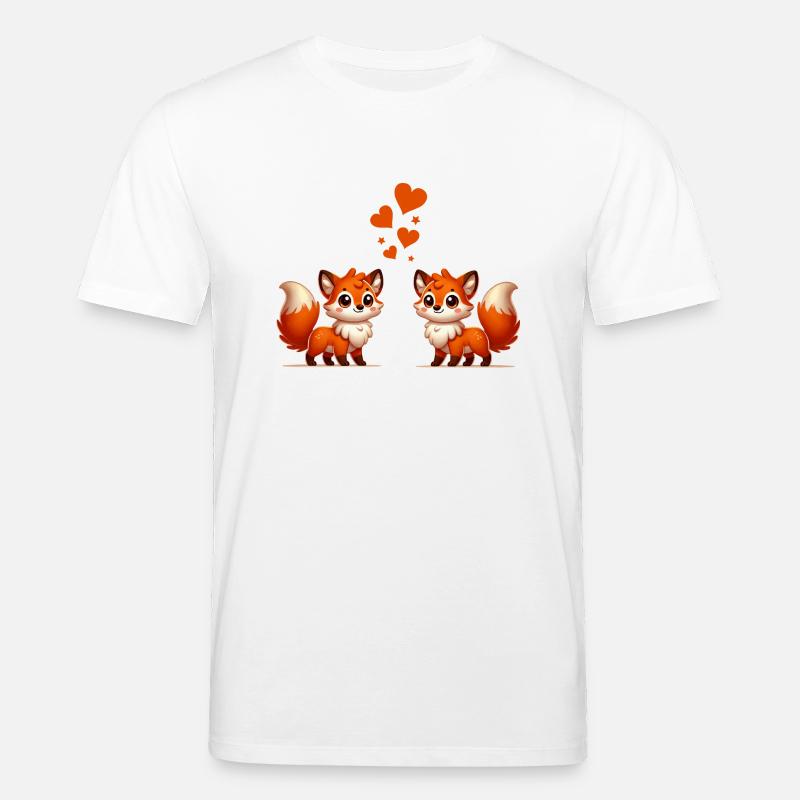 Fox Comic Love - T-shirt bio CREATOR Stanley/Stella Unisexe - blanc