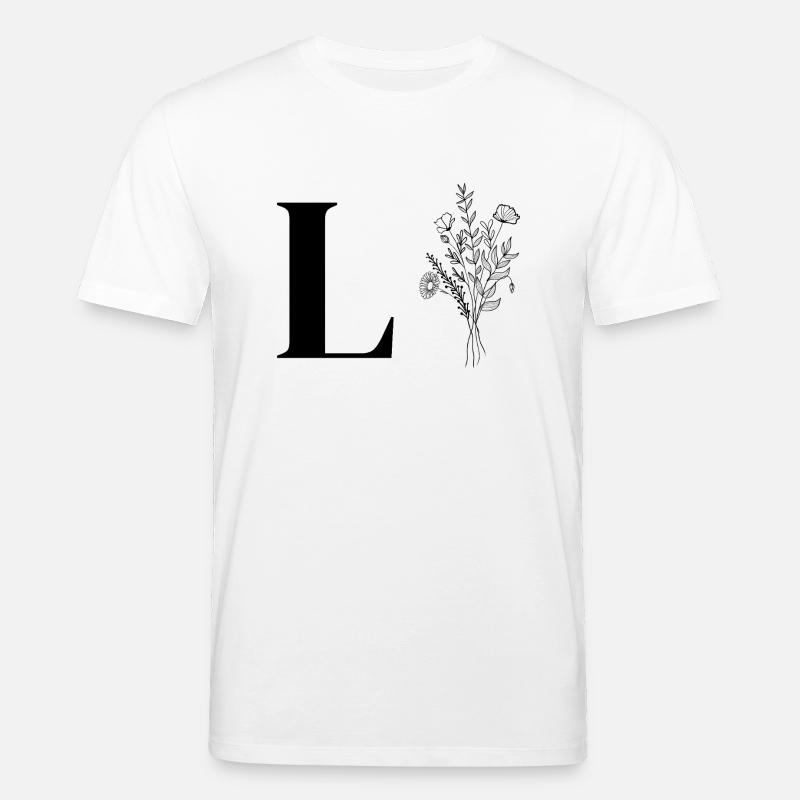 Minimalistische Blumen - Stanley/Stella Unisex Bio-T-Shirt CREATOR  - Weiß